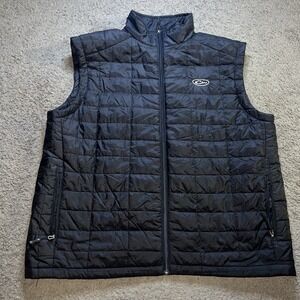 Drake Waterfowl Men's Puffer Vest Full Zip Size XL Quilted Black